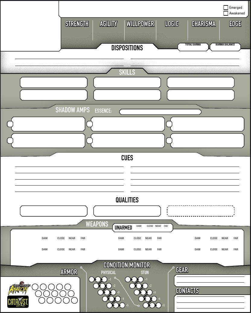 shadowrun character sheet 5e